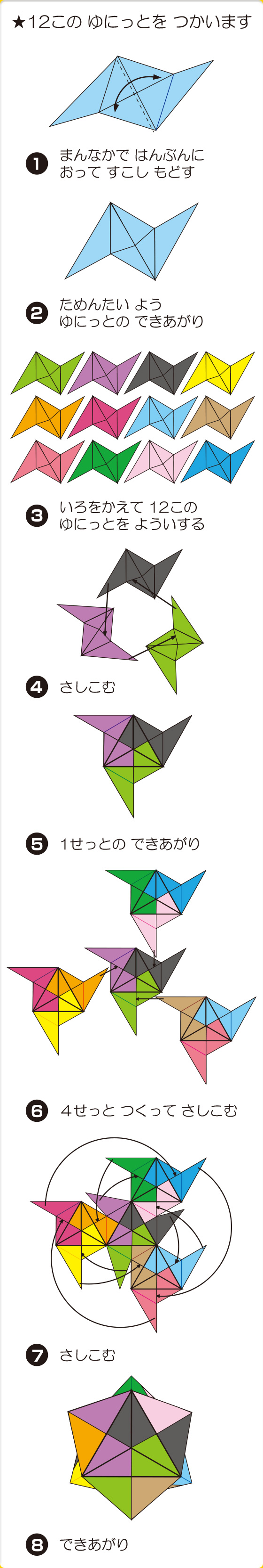 24面体 多面体1 ユニット折り紙